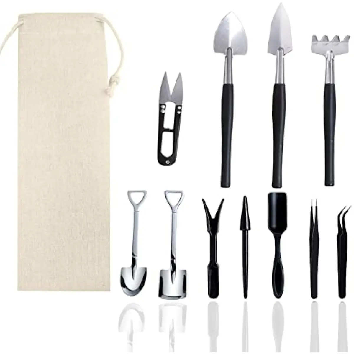 12PCS Succulent Tools Set Mini Transplanting Garden Tools Kit for Indoor Gardening Flower Pot Cactus Care