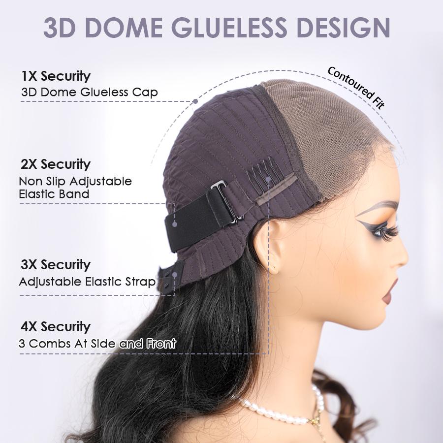 Pizazz Hair 280% Density Side Part Redy To Go Glueless Wig 8x5 Pre Styled Body Wave Wig Pre Cut Pre Bleached Pre -Everything Lace Front Wig for Women