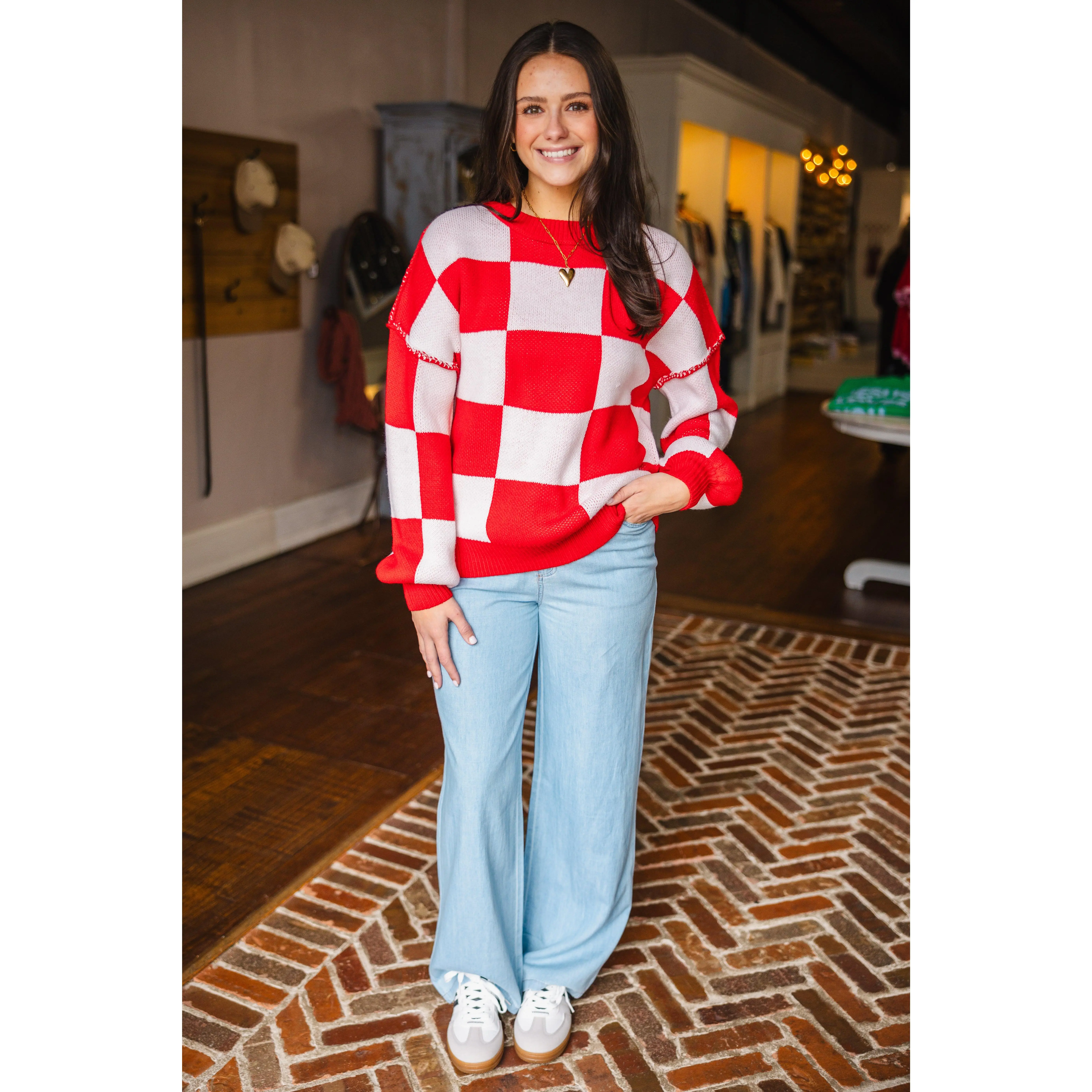 Checkered sweater