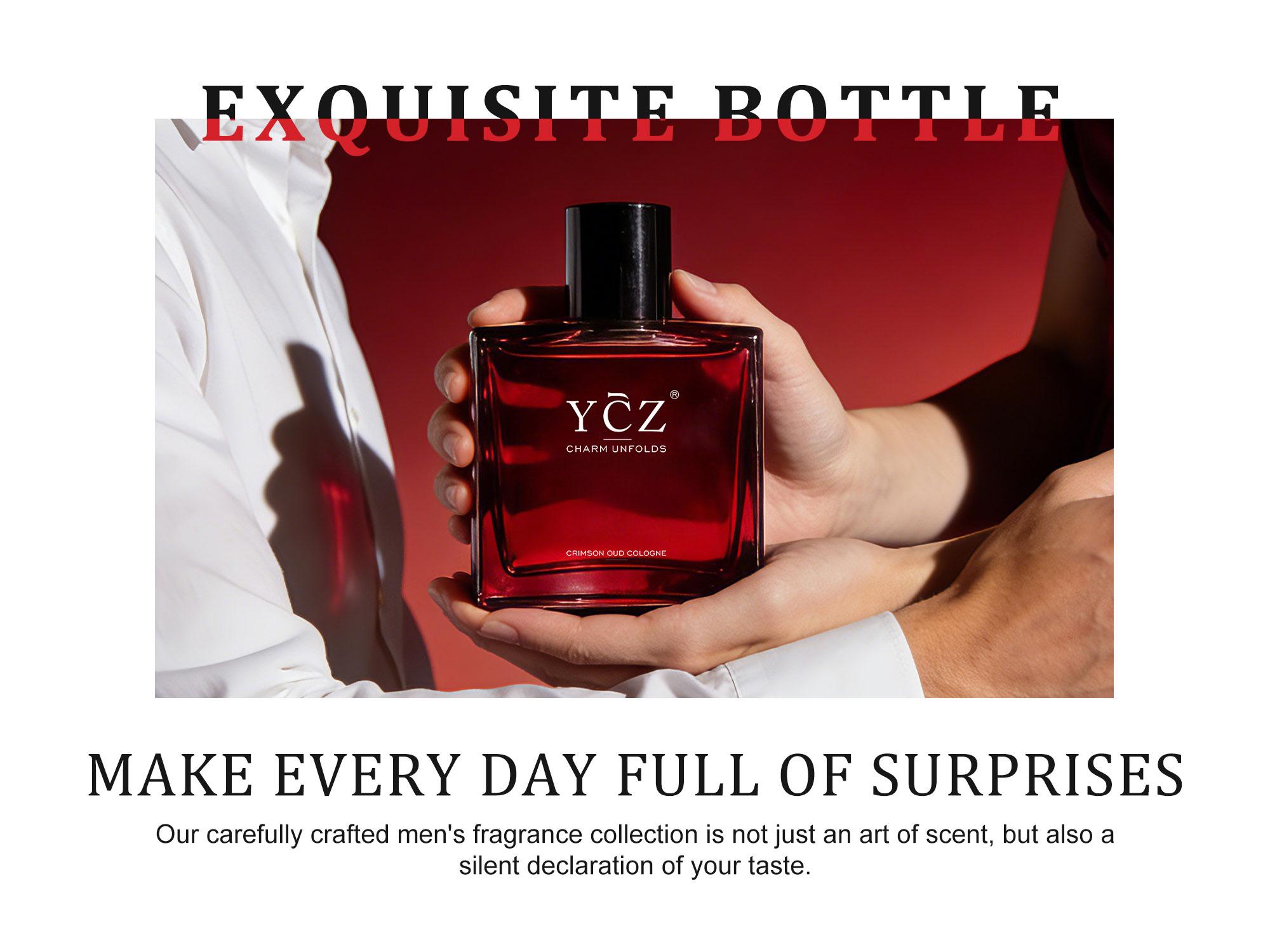 【New Arrival】YCZ Crimson Oud Cologne Eau De Parfum Unisex 50ml Ocean Fresh Scent Premium Aromatic Woody Fragrance with Bergamot Coconut Amber for Him & Her Bold Arabian Perfume Luxurious Gift
