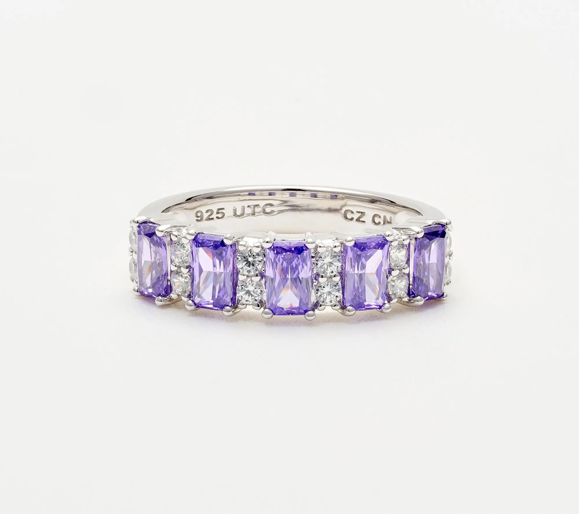 Diamonique x Kathy Levine Spellbound Baguette Ring Sterling Silver