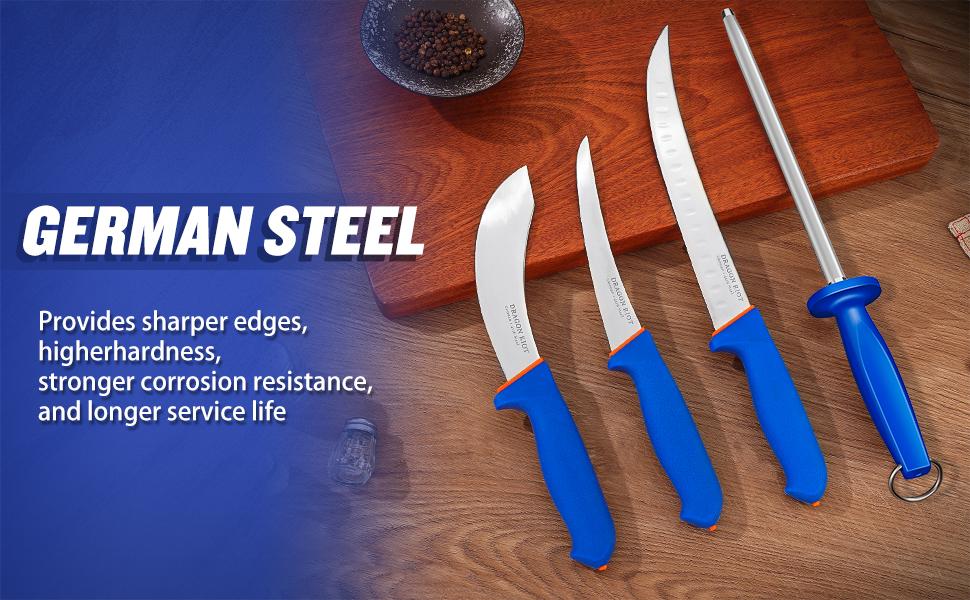 DRAGON RIOT Butcher Knife Set Trimming Set Kitchen Knife for Meat Great Christmas Gift