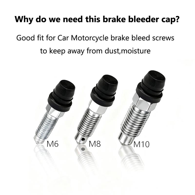 DABATR Brake Bleeder Kit,Brake Fluid Bleeder Kit Includes 2PCS Brake Bleeder Hose,2PCS One Way Check Valve,Universal Break Bleeder Kit Car Accessories for Car Motorbike Bike
