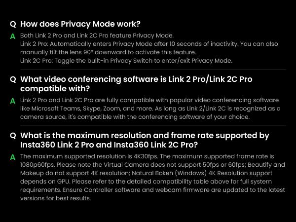 Insta360 Link 2C Pro – 4K Webcam for PC/Mac, 1/1.3” Sensor, Low-Light, Auto Framing, HDR, Directional Noise-Canceling Mics, Supports Stream Deck, Zoom, Teams, Twitch for Streaming or Meetings