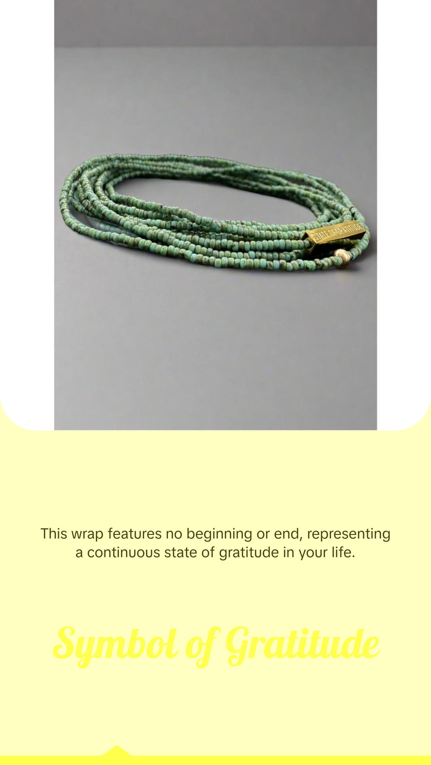 Turquoise Gratitude Bracelet Wrap