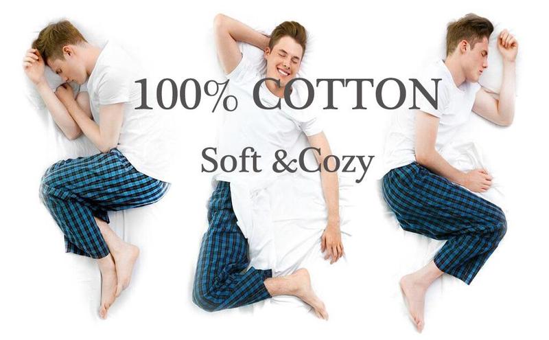 MoFiz Men's Pajama Pants Ultra Lightweight Pjs Bottoms Sleepwear Bottom Pants With Pocket Drawstring 3-Pack