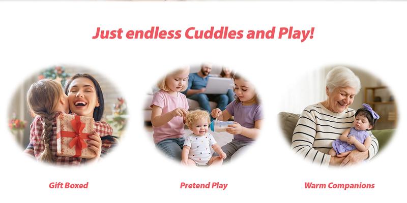 [WOOROY] Reborn Baby Doll Clearance - 10 In Mini Lifelike Baby Doll with Full Vinyl Body, Sleeping Eyes, Perfect Birthday & Christmas Gift for Kids 3+