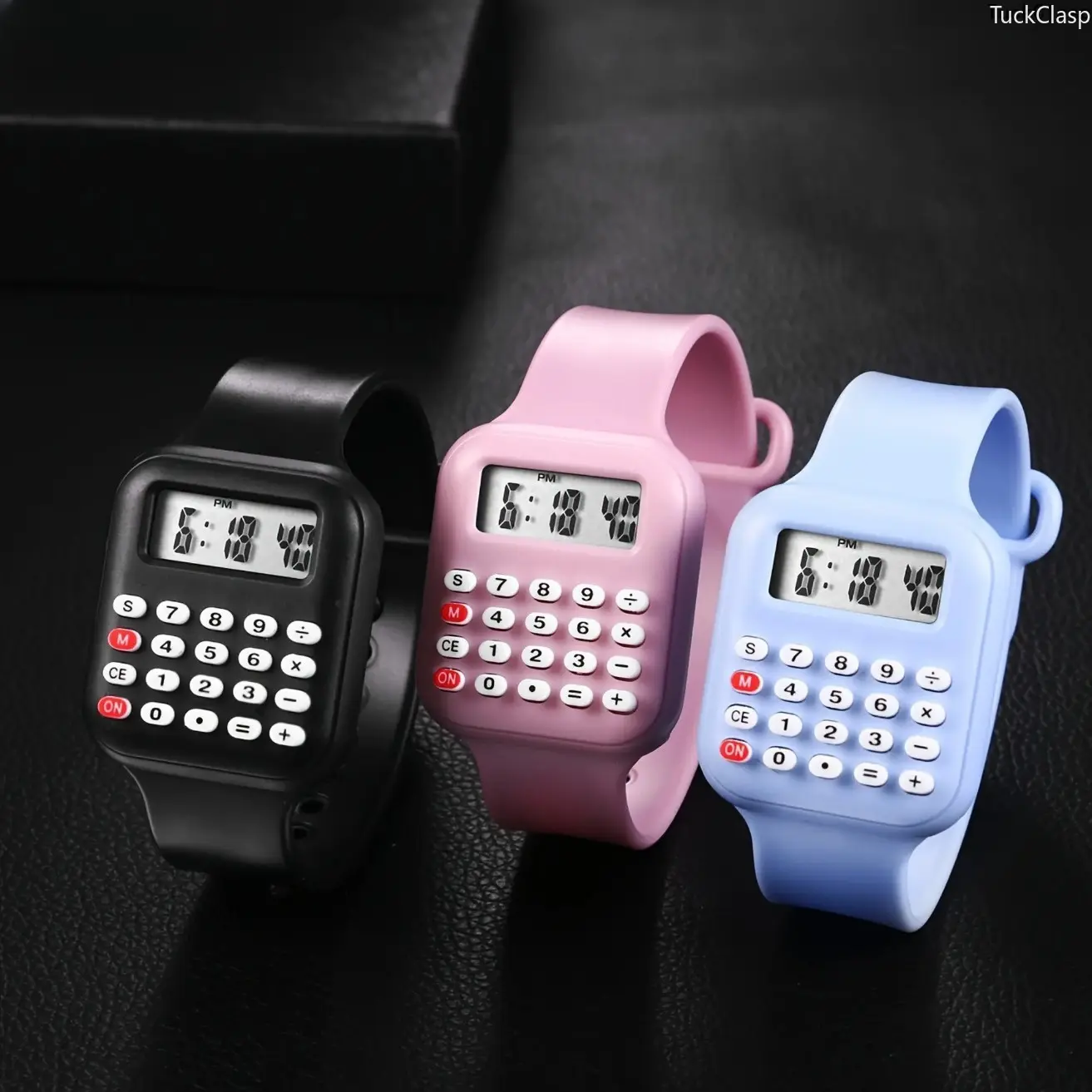 2026 Teen Calculator Digital Watch – Unisex Sports Electronic Wristwatch with Math Function, Date & Time Display, Great for Back to School & Summer Gifting