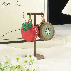 Cute Fruit Bag Charm Lovely Keychain Pendant for Handbags Backpacks & Crossbody Bags Stylish All-Season Accessory for Women Blue Leather Ornament