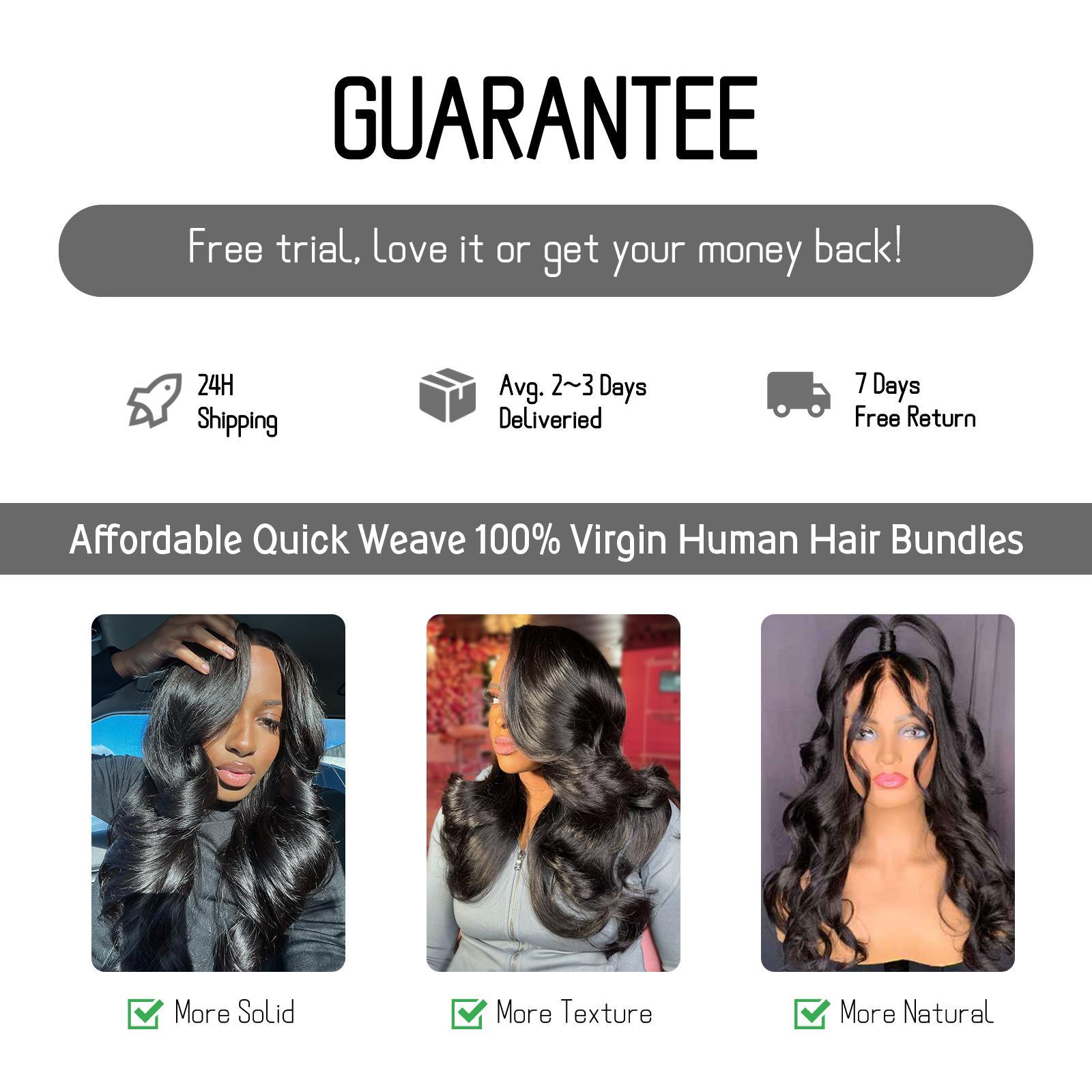 [LIVE ONLY CLEARANCE] Wequeen Transparent & HD Lace Closure 10A Grade 2"x6";4"x4";5"x5";13"x4" Upgrade Body Wave Straight #1B Natural Black 12-20inch Budget Friendly Wig