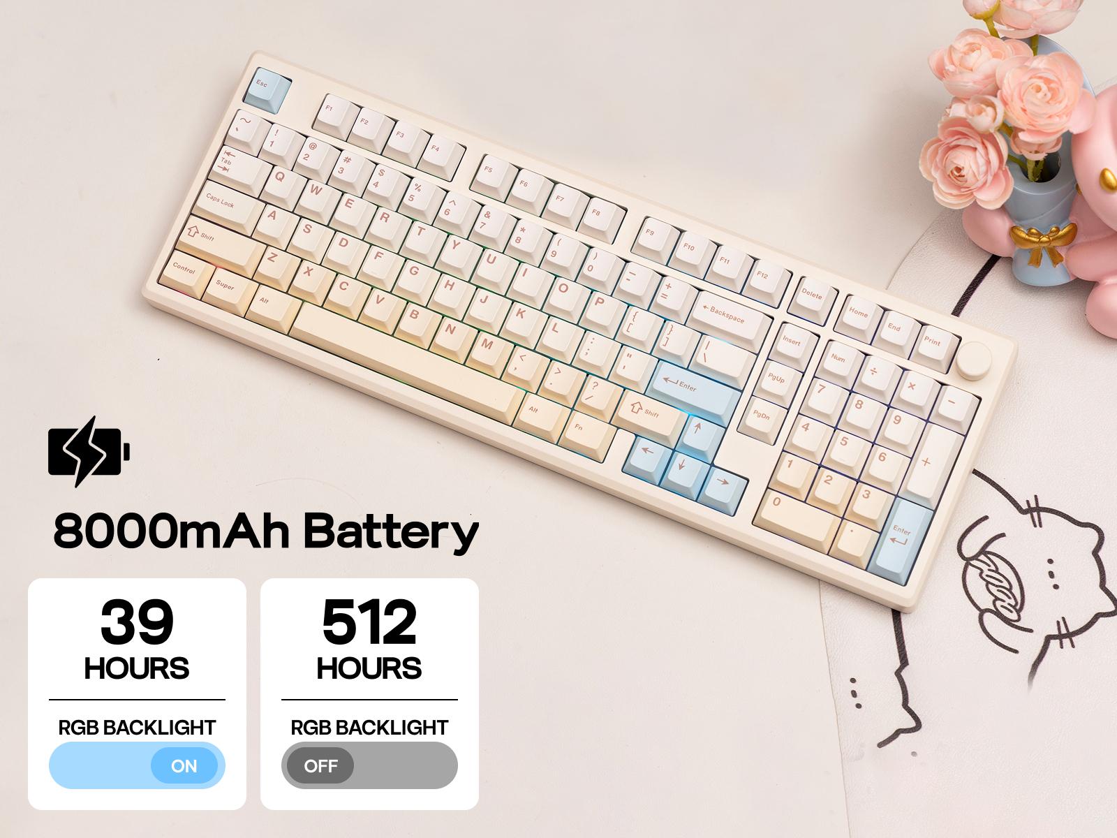 EPOMAKER Galaxy100 Lite Gasket Wireless Mechanical Gaming QMK/VIA Keyboard with Numpad 1800 Aluminum Tri-Mode USB-C/BT5.0/2.4Ghz South-facing RGB BacklitHot Swappable Custom keyboards for gaming creamy keyboard TikTokShopSpringGlowUp