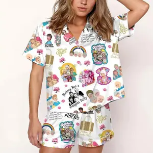 Golden Girl Satin Pajamas Set, Stay Golden Women Pajamas, 80s Tv Sitcom Shorts Pajamas,Funny Retro Sleepwear, Shady Pines PJs, Best Friend Gift, Birthday Pajama Set, The Golden Girls Fan Shirt, Movie Lover Gifts