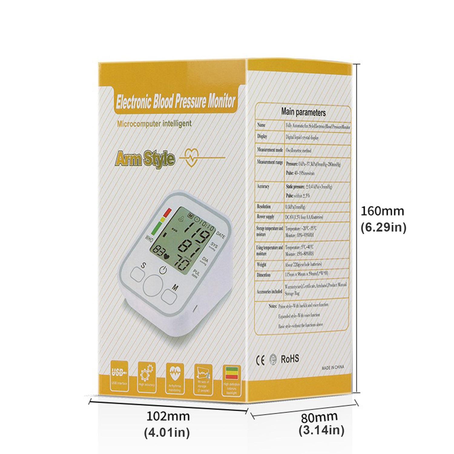 Blood Pressure Monitor, Blood Pressure Machine Upper Arm Large Cuff(8.8"-17.7"), High Automatic Blood Pressure Monitors Cuff for Home Use, (BP) Manual Arm Blood Pressure Monitors, 2 * 99 Memory