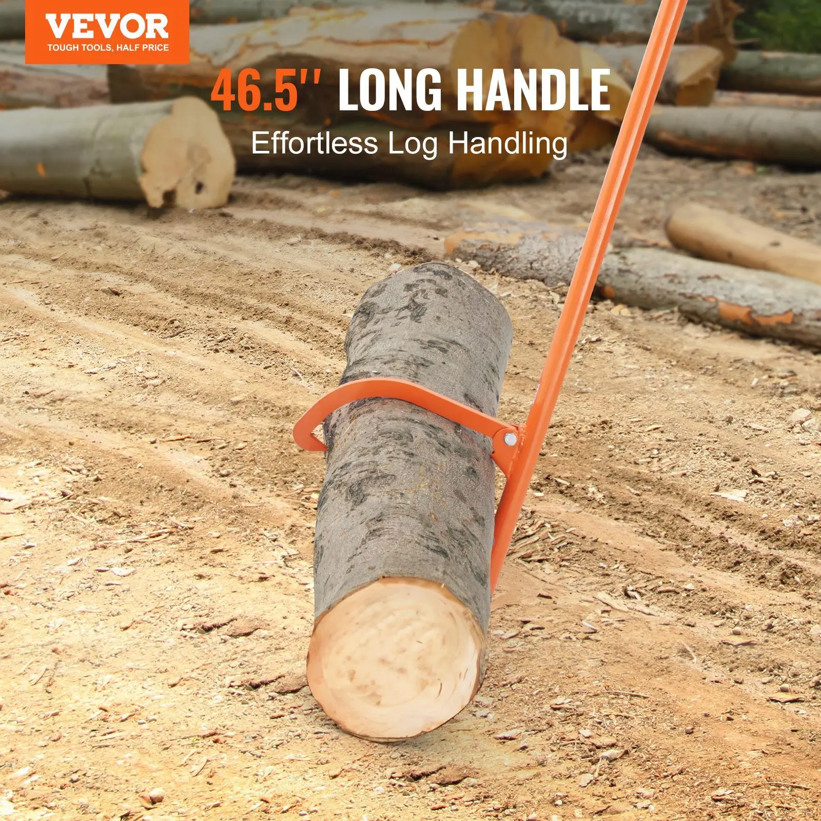 【SummerFinds】VEVOR Cant Hook Tool,  , 46.5 in, Heavy Duty Steel Log Roller, Log Lifter Timber Jack 32" Dia Logs, Forestry Logging Tools, Dual Function Log Handler for Rolling and Clamping Logs