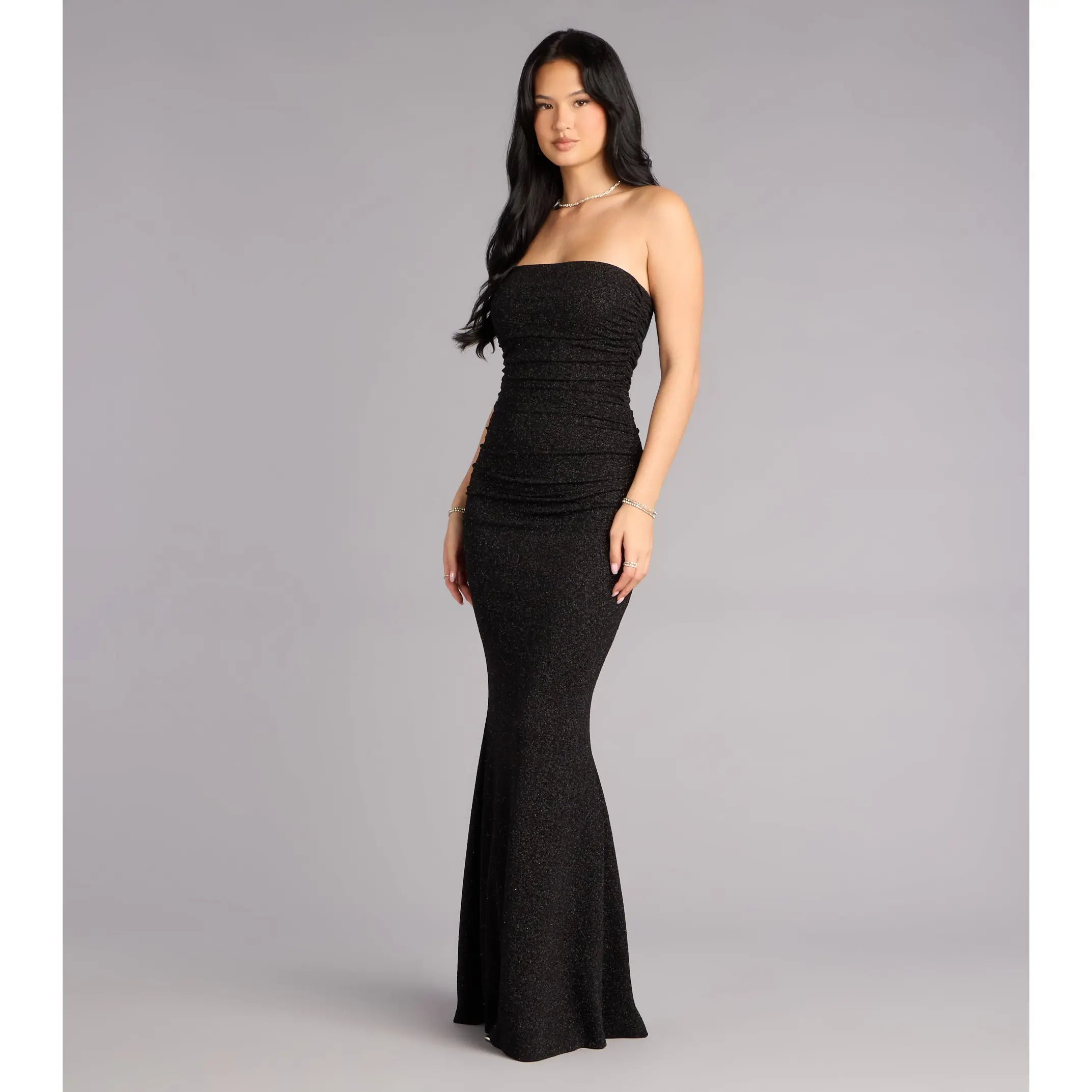 Darcy Glitter Strapless Mermaid Formal Dress - TikTok Shop