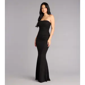 Darcy Glitter Strapless Mermaid Formal Dress