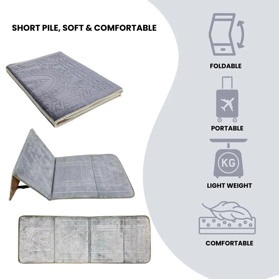 Prayer mat with back support Non-slip