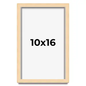 10x16 Solid Wood Picture Frame with UV-Resistant Acrylic & Acid-Free Backing, Available in 6 Finishes: Matte Black, Matte White, Metallic Bronze, Silver, Natural Wood Grain & Mahogany
