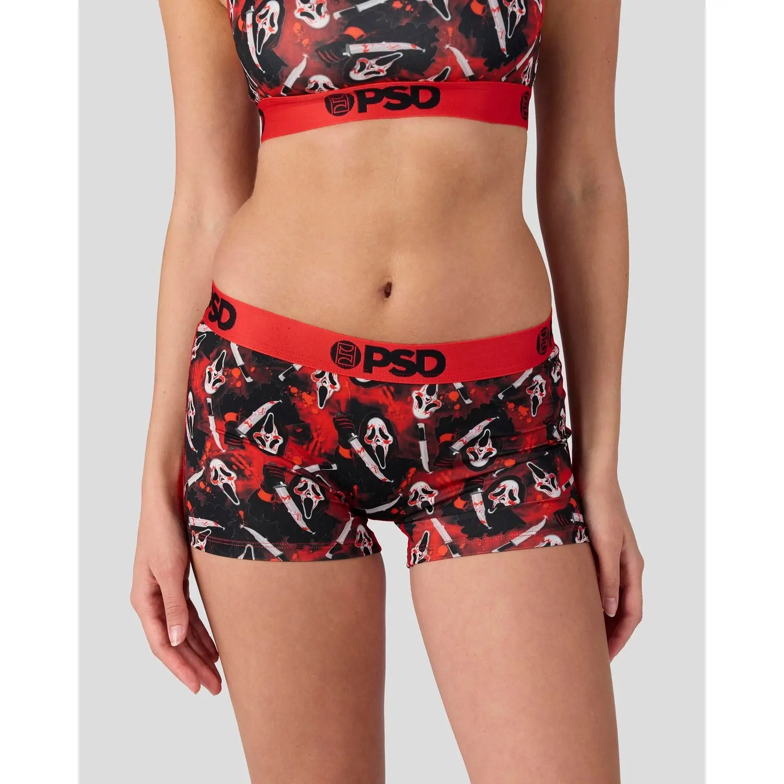 PSD Womens Ghostface Slasher Boy Short Underwear - Comfortable, Breathable, Ultra-light Fabric