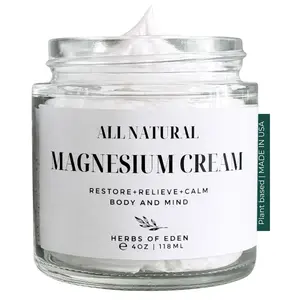 Organic Magnesium Cream Calm Sleep Soothe All Skin Types Daily Comfort | Made in USA Organic Magnesium Cream Calm Sleep Soothe All Skin Types Daily Comfort | Made in USA