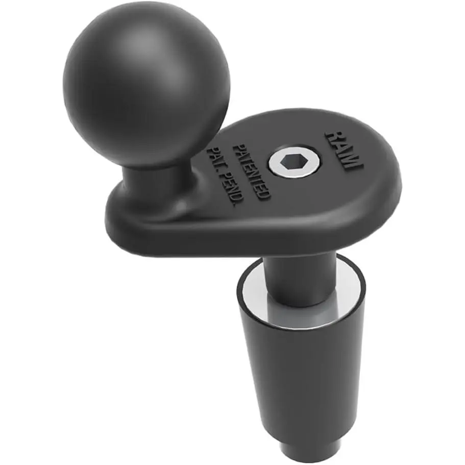 Motorcycle Fork Stem Mount Base with B Size 1" Ball, Fits 12mm-38mm Stem Diameter, Center Mount for Phone, GPS & Device Holders RAM-B-342U