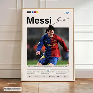 Lionel Messi Poster, Ballon d'Or Winner, Barcelona Football Print, Argentine Football Wall Art, FC Barcelona Decor, Messi Football, Artwork..