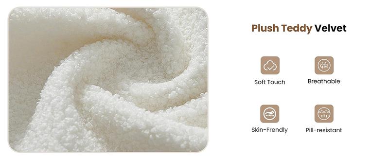 【New Year Sale】Big and Tall Office Chair, Flip Armrests for Pets & Cross Legged Sitting, Executive Ergonomic Computer Gaming Chair with Foot Rest, Teddy Fleece Wide Seat Reclining Desk Chair, White Vanity Chair