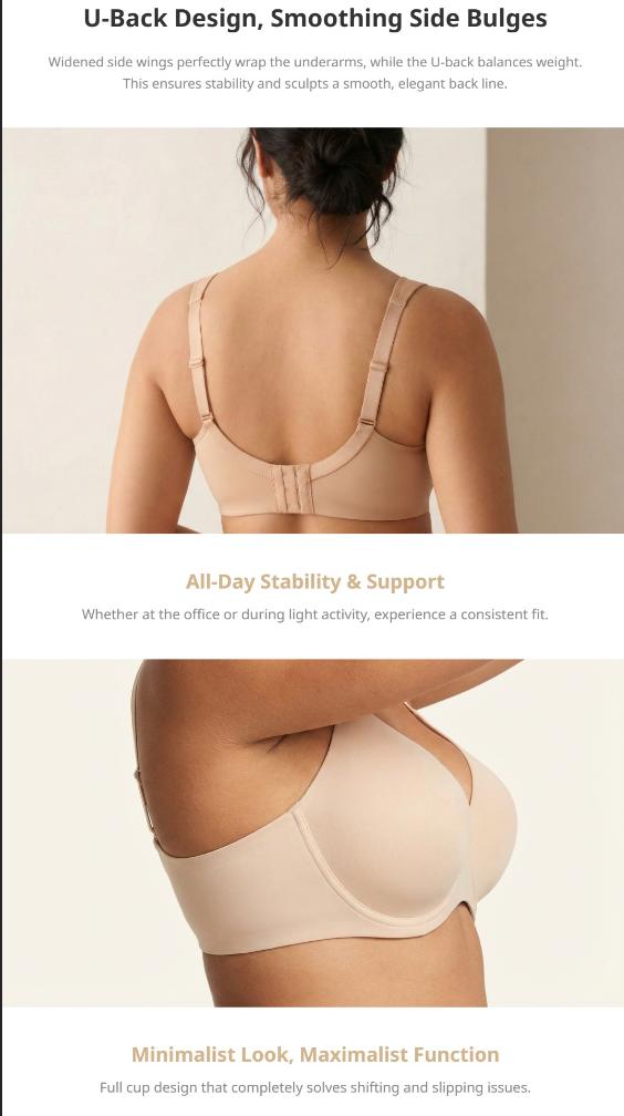 HSIA Joan Comfortzone Plus Size Soft Unlined T-Shirt Full Coverage Unpadded Underwire Minimizer Bra Everyday Bra Womenswear SpringStatements