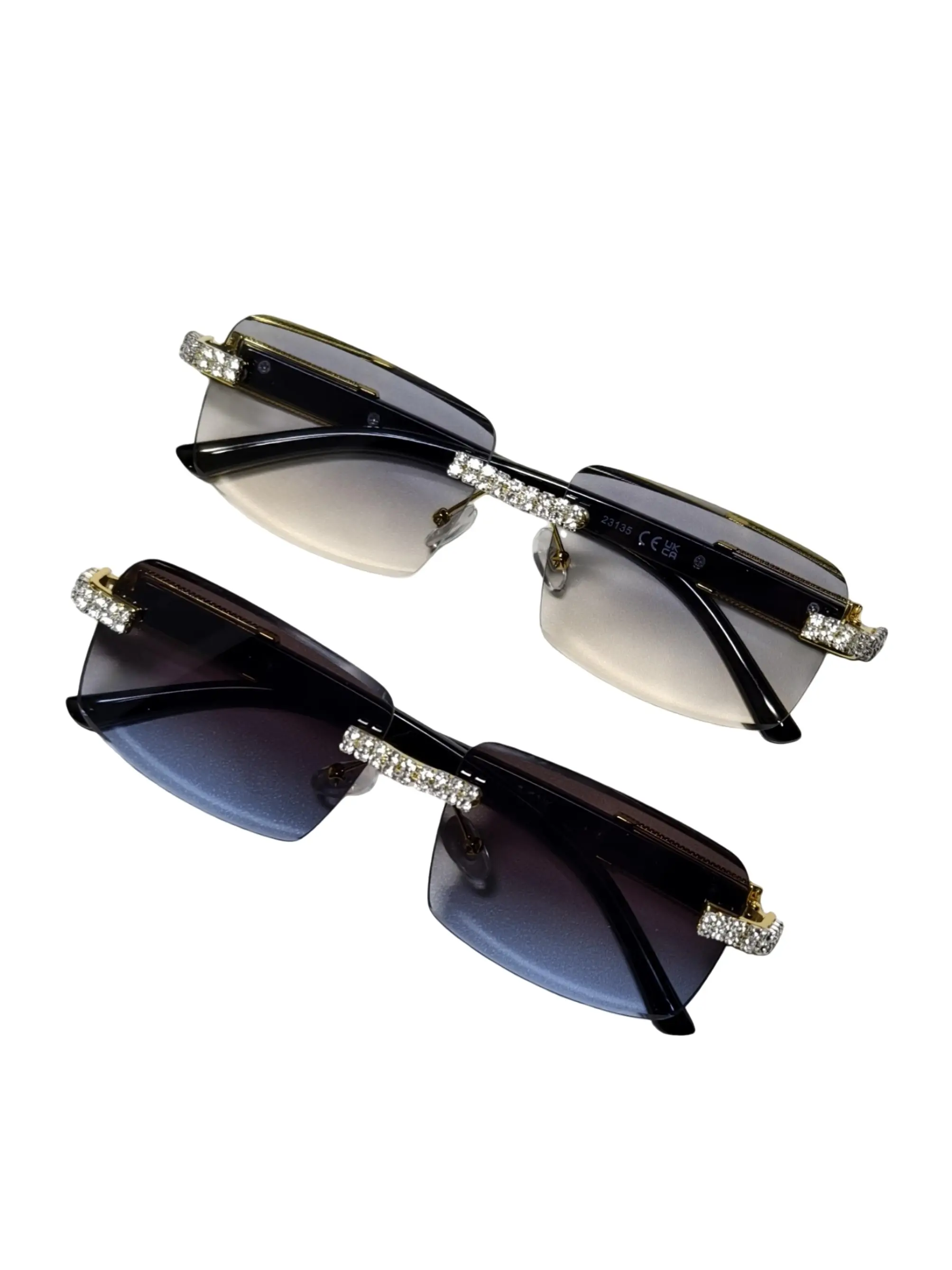 Unisex Fashion Glasses with Diamond-Cut Lenses, Frameless Rectangular Sunglasses Design, Perfect for Driving & Beach Travel, All Seasons Accessory, Trendy Beach Eyewear, Trendy Square Sunglasses, Summer Sunglasses