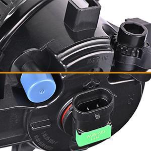 Nilight Fog Light Assembly Compatible with 2013 2014 2015 Nissan Altima Clear Lens w/H11 12V 55W Bulbs