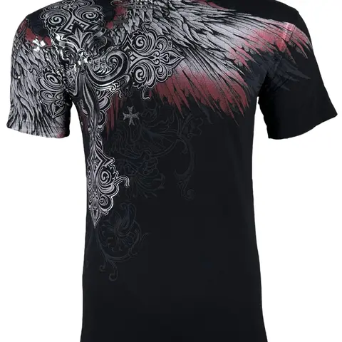 Xtreme Couture by Affliction Men's Short-Sleeve 100% Cotton Graphic T-Shirt, Men's Shirts Graphic Tee, Streetwear Ensign Style