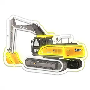 Excavator Neon Signs for Wall Decor, Digger Neon Lights for Bedroom, Neon Wall Light Suitable for Living Office Game Room Christmas Excavator Toy Gift - 5V USB Power .