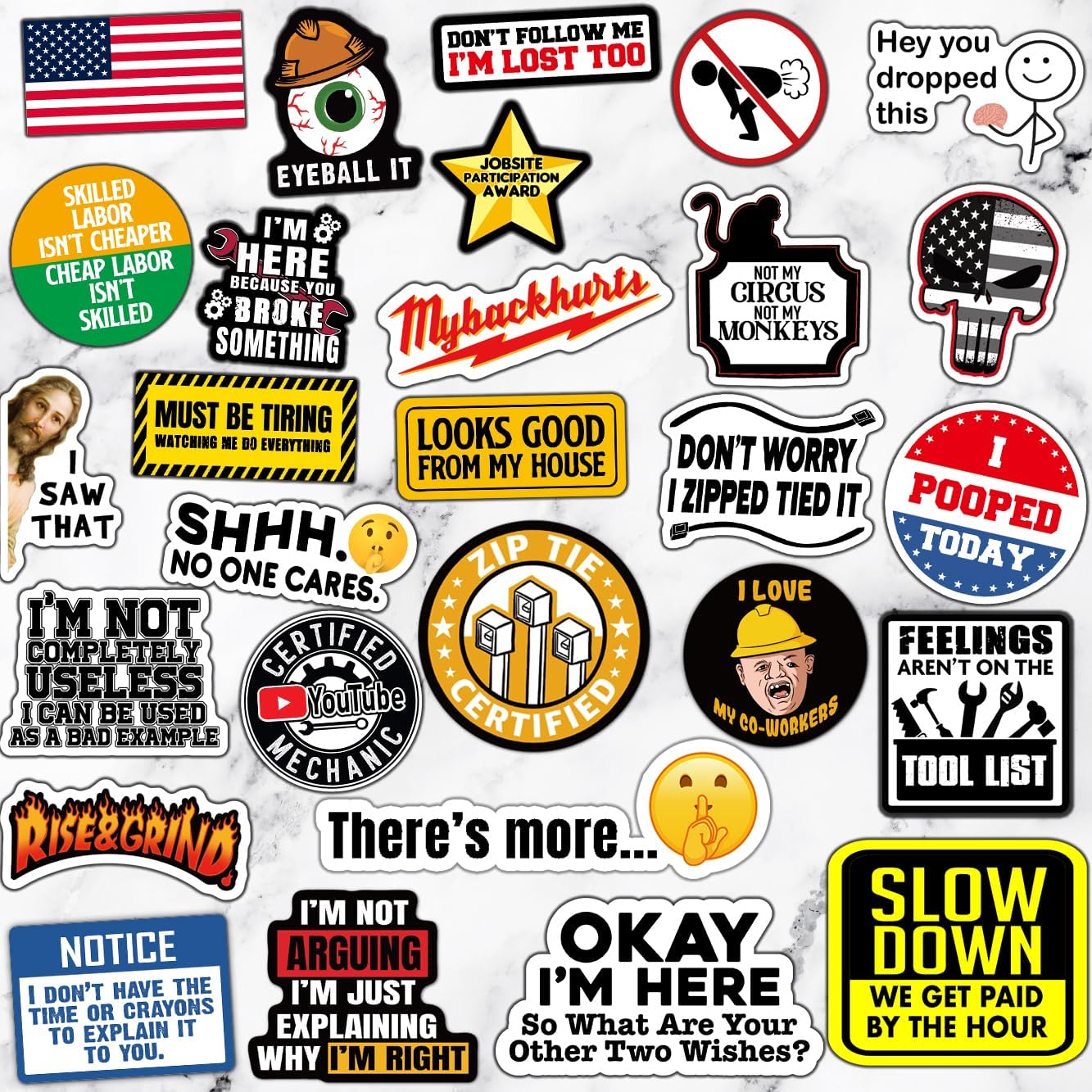173 PCS Hard Hat Stickers for Adults - Funny (Dirty) for Water Bottle, Laptop, Helmet, Cars, Tool Box, Cars - Blue Collar Stickers for Men, Waterproof Car Truck Decal Gloss Vinyl Decal 173 PCS Hard Hat Stickers for Adults - Funny (Dirty) for Water Bottle, Laptop, Helmet, Cars, Tool Box, Cars - Blue Collar Stickers for Men, Waterproof Car Truck Decal Gloss Vinyl Decal