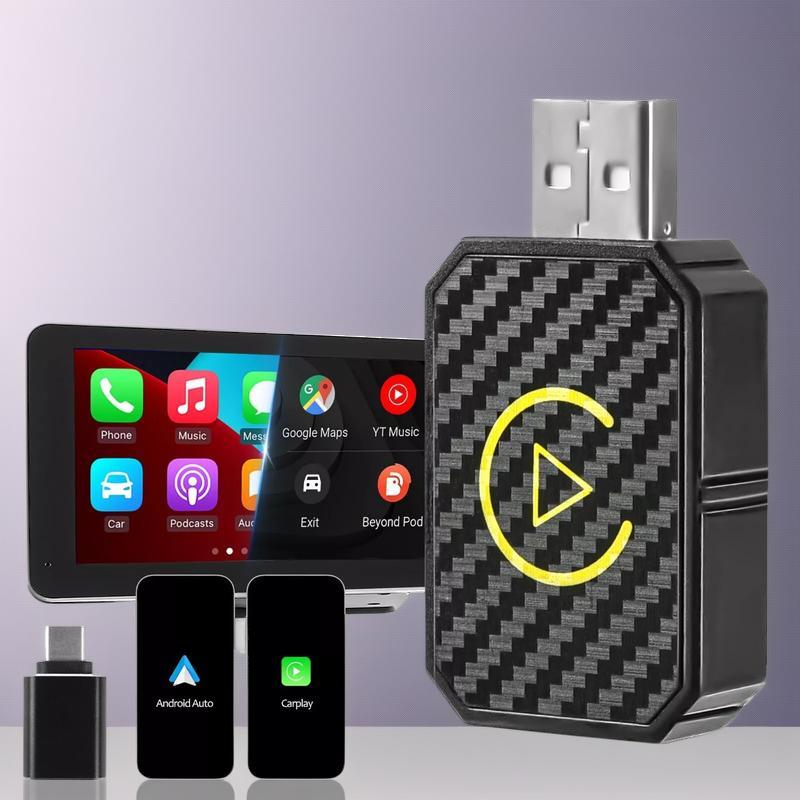 CarPlayand Android for both Apple2 in 1 Wireless Apple Adapter, ,converts wired to wireless, suitable for factory wired CarPlay cars from 2016+ CarPlayand Android for both Apple2 in 1 Wireless Apple Adapter, ,converts wired to wireless, suitable for factory wired CarPlay cars from 2016+