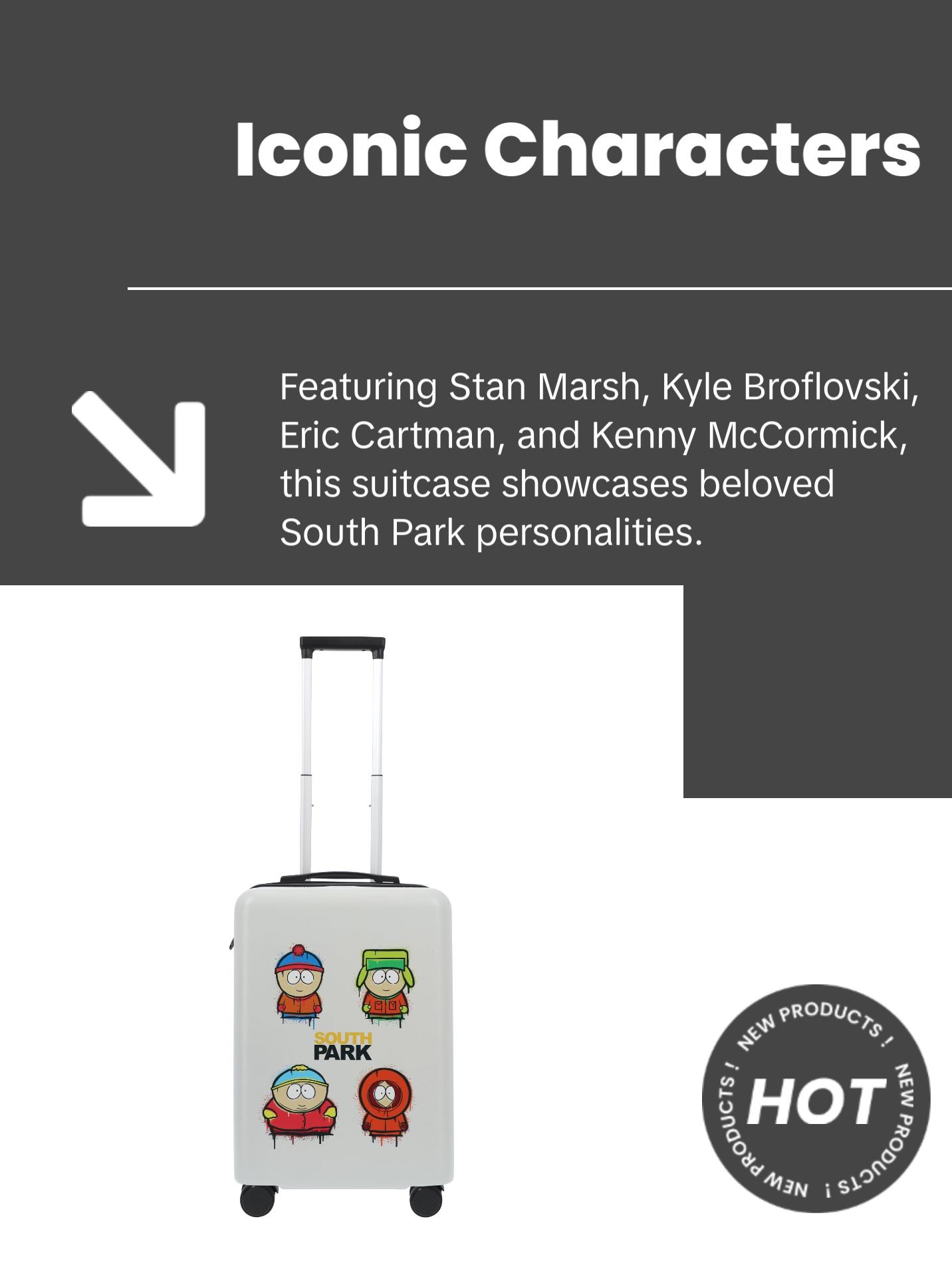 Paramount South Park 22.5" White Carry-On Suitcase Luggage