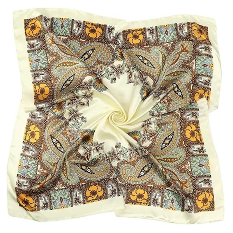 35" Large Square Silk Like Head Scarf - 3-piece suit Hair Scarves Bandana Scarf Headscarf Polyester Scarf for Women
