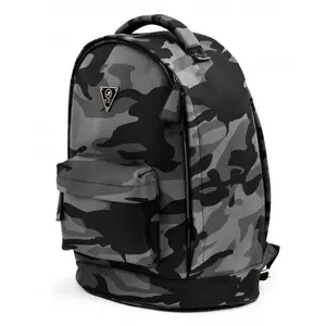 Mint Camo Leather Backpack (Grey)