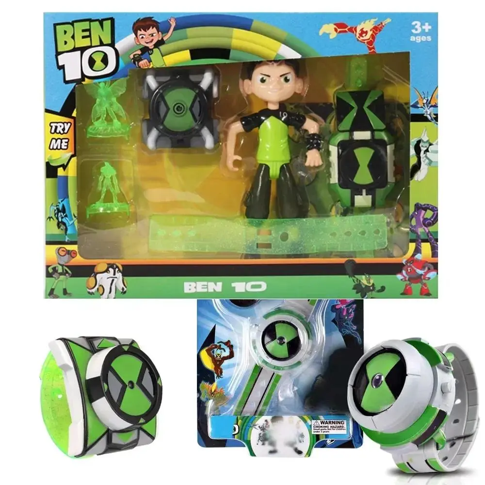 BEN10 Omnitrix Projection Watch - Ben Tennyson Themed Action Figure Accessory with Deformation, Sound, Luminous Features - Kids' Stress-Relieving Classic Novelty Toy for Birthday Gifts, Deformation Sound Light