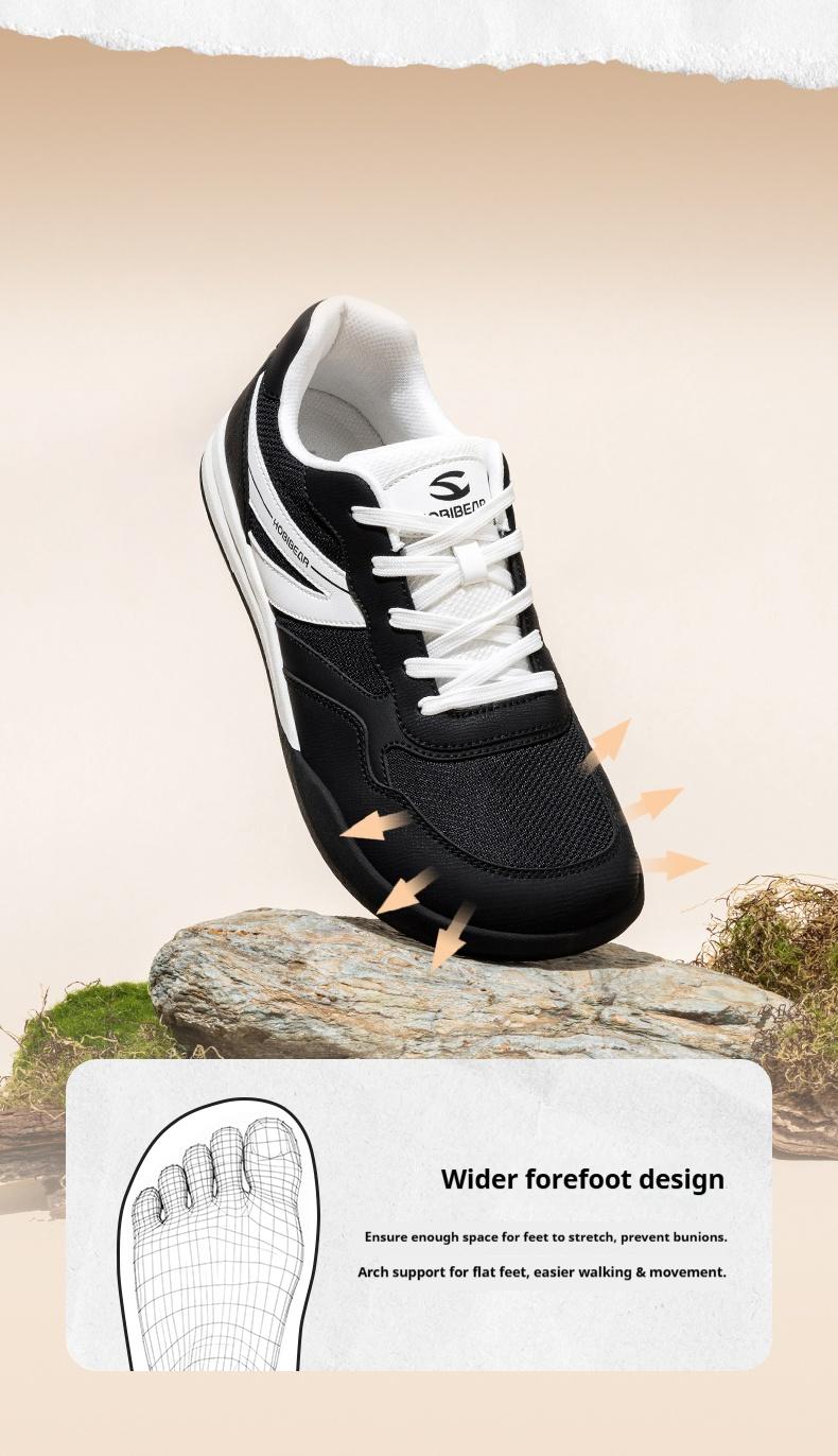 HOBIBEAR Barefoot Shoes Mens | Wide Toe Box | Comfortable Outdoor Minimalist Trail Running Sneaker