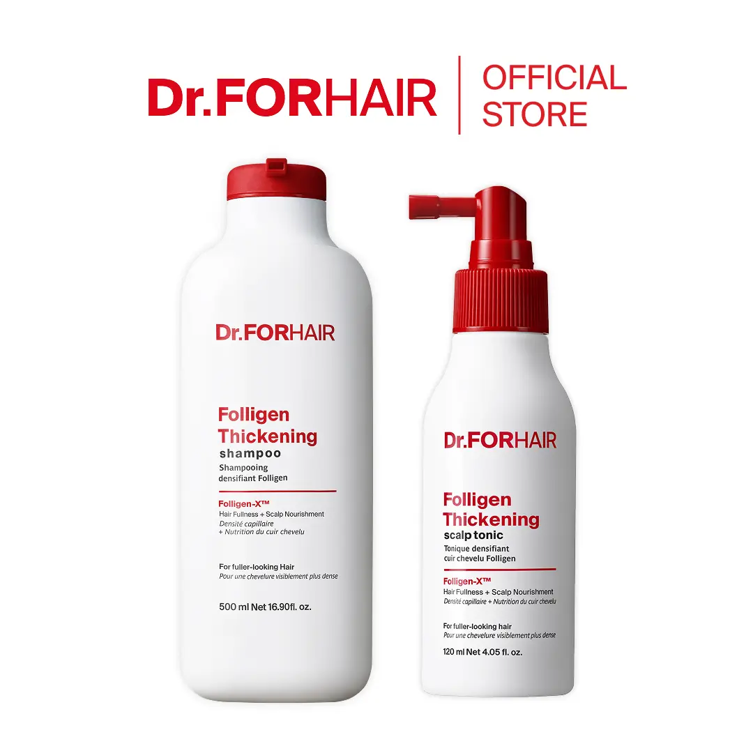 Dr.FORHAIR Root Strength Duo, Shampoo & Tonic Set with Biotin Blend for Oil Control, a Fresh Scalp, and Anti-Breakage, Daily Cleanse for All Hair Types (16.91 oz, 4.06 oz), Any Type, Haircare, Cleanser, Daily Set, Daily Routine