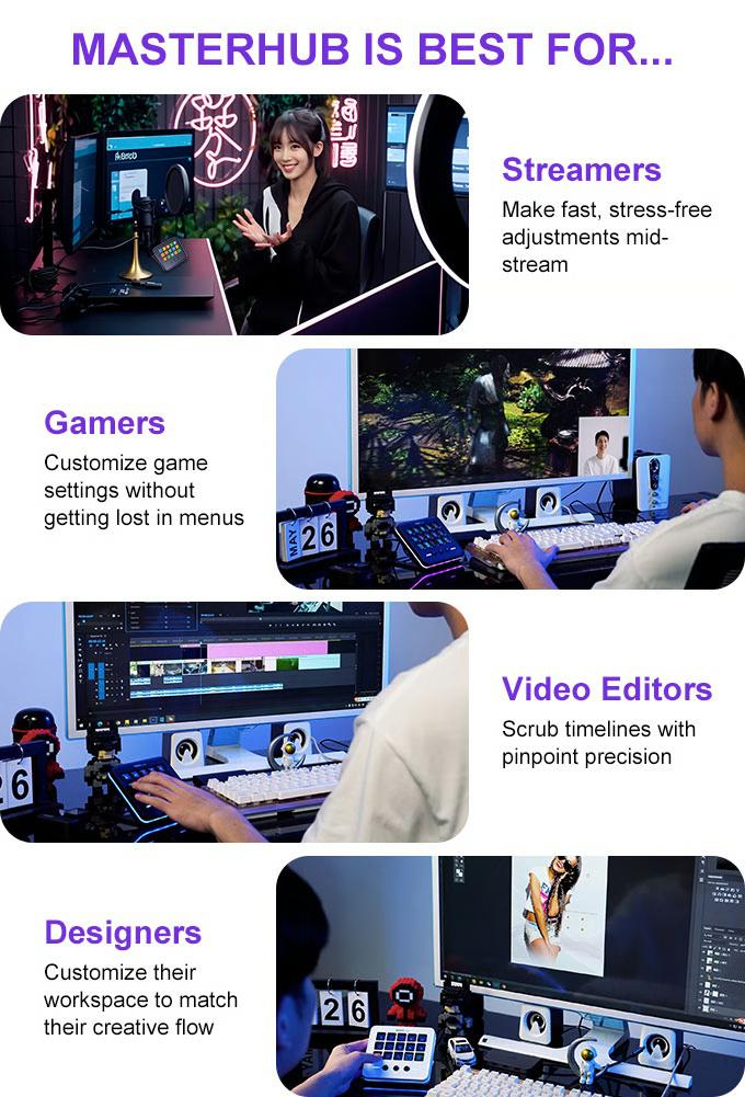 VSDINSIDE M18 V3 Macro Keypad, Stream Controller Deck Gaming Streaming Shortcut Keyboard, 18 Programmable Keys Customizable Visual AI Pad USB Soundboard for OBS, YouTube, Desk Office Setup, Laptop, PC, Mac