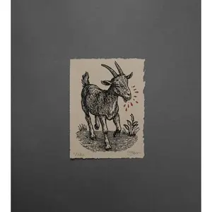 Study Goat  - High-Quality Print