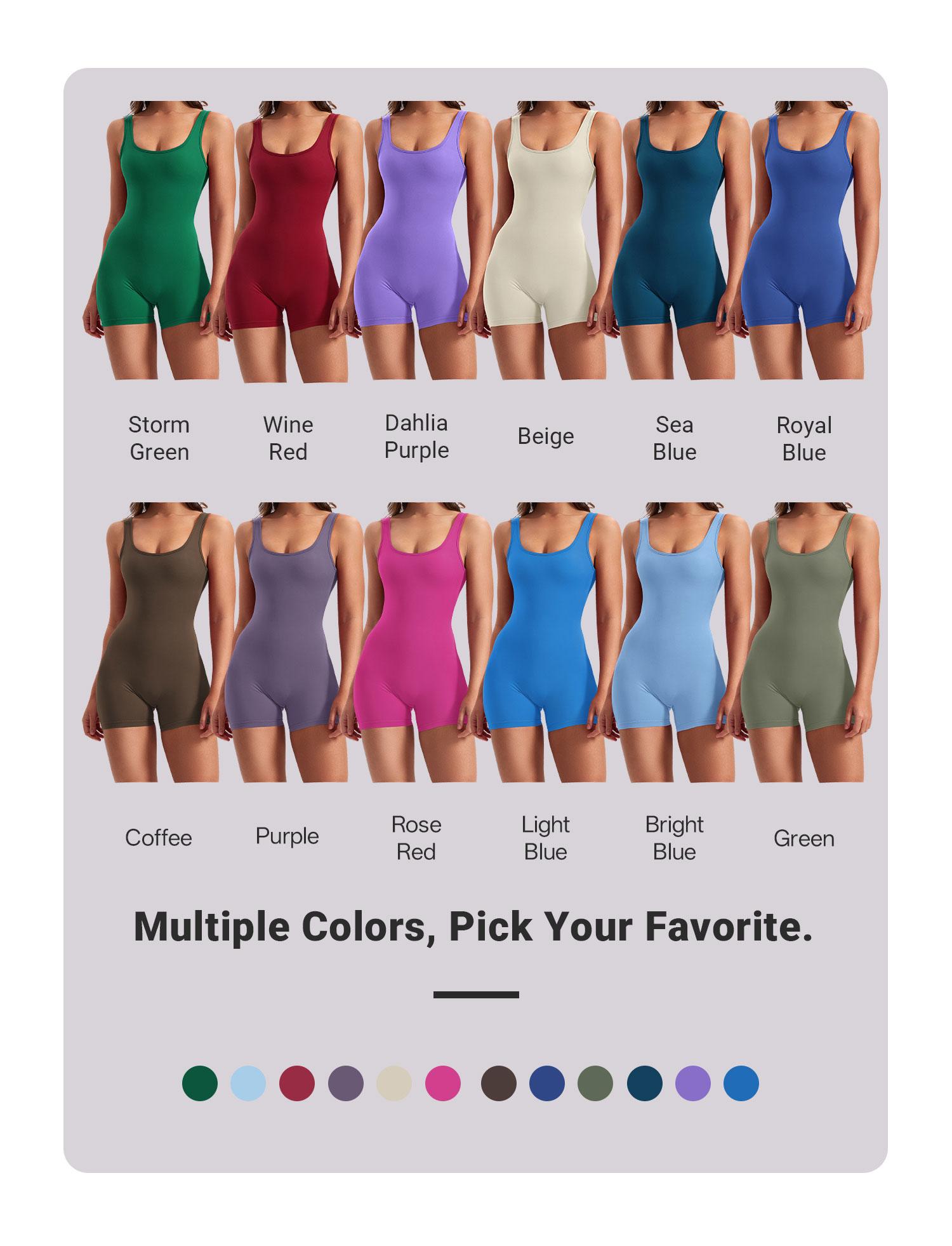 YEOREO One Piece Workout Jumpsuits for Women Backless Tummy Control Sleeveless Jumpsuits Lizvette V Back Scrunch Yoga Romper SpringStatements