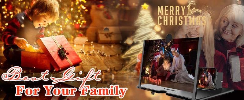 PQRQP 12" Screen Magnifier for Phone HD AmplifierProjector for Movies Videos Gaming Foldable Mobile Holder Universal Compatibility Lightweight for Home Travel Bedroom Office