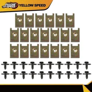 Fit For Bmw Screw Body Fender Bumper Retainer U Nut Clips Gasket Fastener 40pc