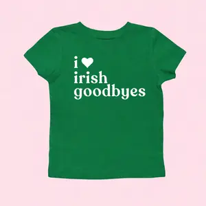 St. Patrick's Day Baby Tee Irish Goodbye Funny St. Patty's Kiss Me I'm Irish BORG Drinking Unofficial Shirt Irish Boys St Paddy Top