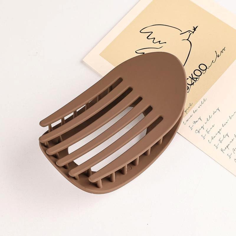 Upgraded Solid Color Hair Clip Set (4-Pack) | Seamless Flat Oval Design, Flexible & Durable for Daily Wear