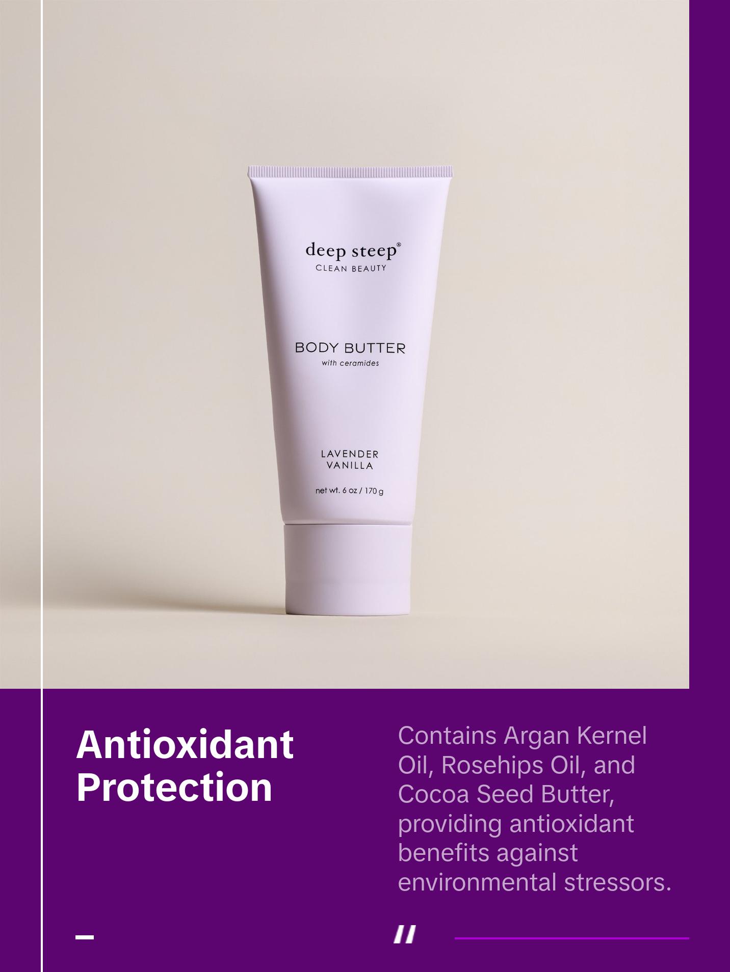 Lavender Vanilla Body Butter - Coconut, Flower, Sunflower & Aloe Vera - Calming Formula for Skin Care