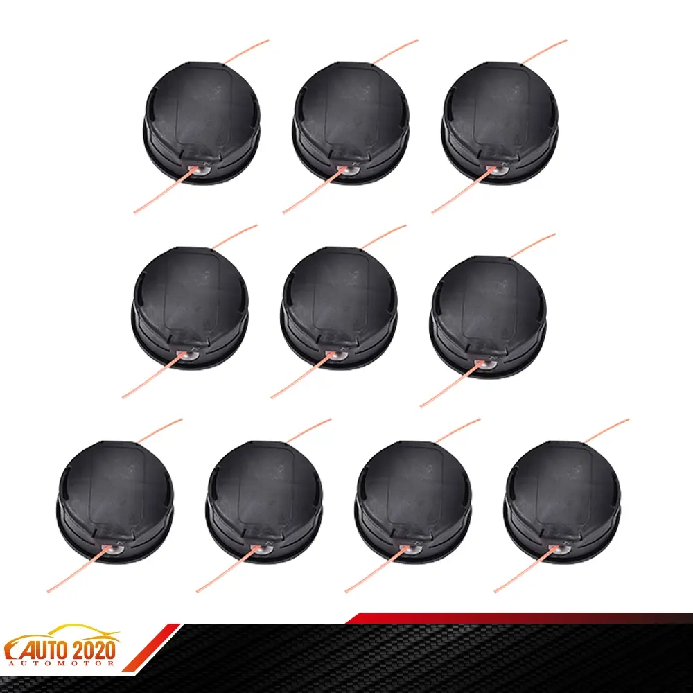 CROSSDESIGN 10/5PCS String Trimmer Heads, High-Quality Lawn Mower Accessories, Compatible with Echo Speed Feed 400, SRM 225, Shindaiwa F Series, HBC32C, Homelite HBC20, Husqvarna 26LC, RK521,, Curved Shaft String Trimmers, Holds Up To 20 Feet Trimmer Line