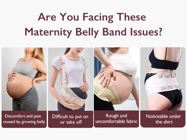 Momcozy Pregnancy Belly Band YB001 & YB002, CozySupport Ergonest Maternity Belly Band, Invisible Pregnancy Belt for Back, Abdomen, Waist tiktok shop，A